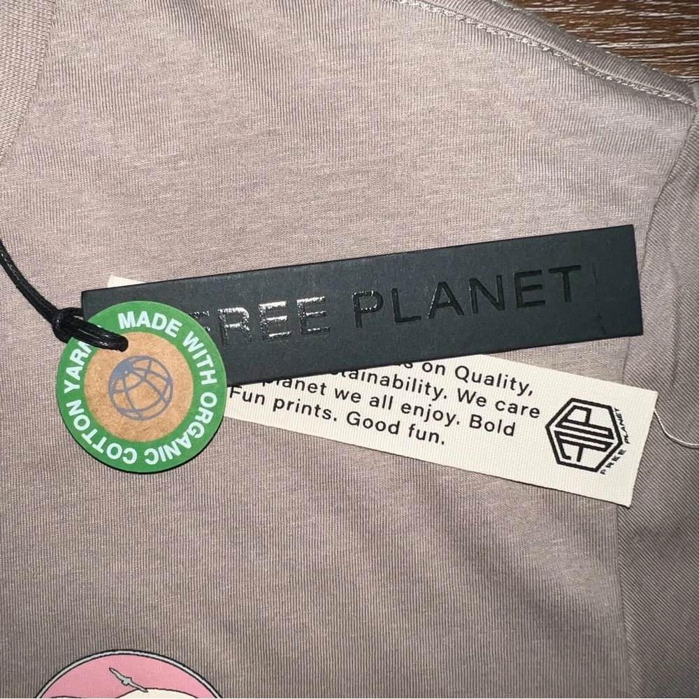 Free Planet Mens Short Sleeve Sunset Graphic Tee, Size L - Picture 3 of 9